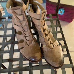 Freebird by Steven tan leather booties 9